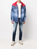 DSQUARED2 hooded hybrid denim jacket