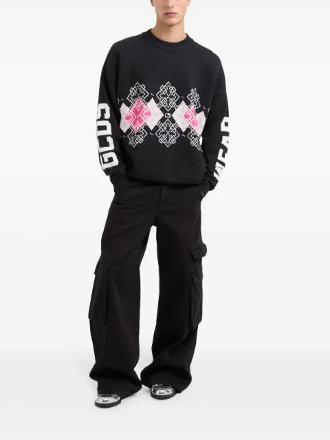 GCDS Hello Kitty-embellished knitted jumper