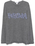 Comme Des Garçons Shirt Freedom-embroidered sweater