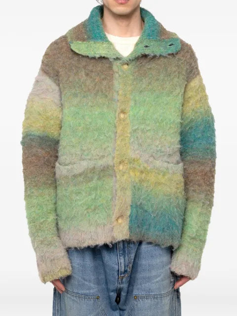 KAMIYA  shawl-collar knit jacket