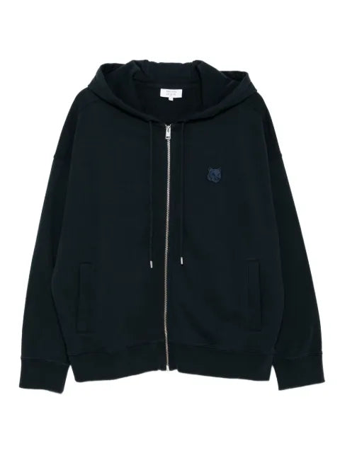 Maison Kitsuné bold fox head patch zipped hoodie