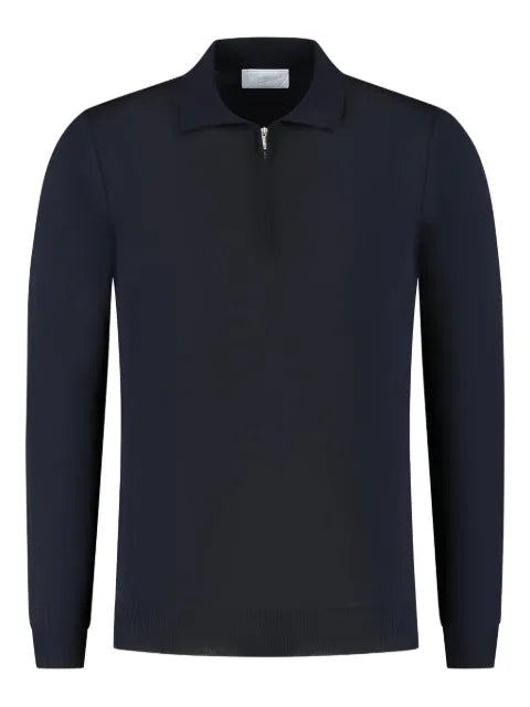 Marco Pescarolo polo-collar half-zip sweater