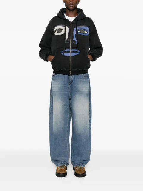 KidSuper appliqué-detail zip-up hoodie