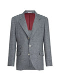 Brunello Cucinelli silk, linen and wool hopsack deconstructed Cavallo blazer
