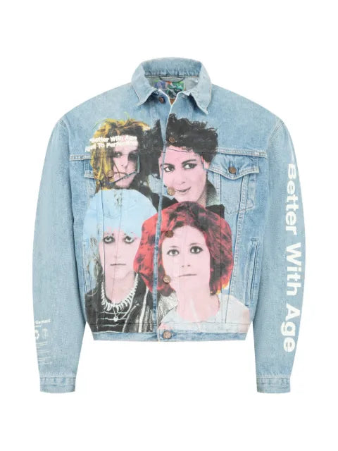 Better with Age  Blanche graphic-print denim jacket
