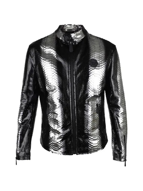 Philipp Plein jacket in python leather