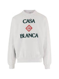 Casablanca white Diamond logo embroidered sweatshirt