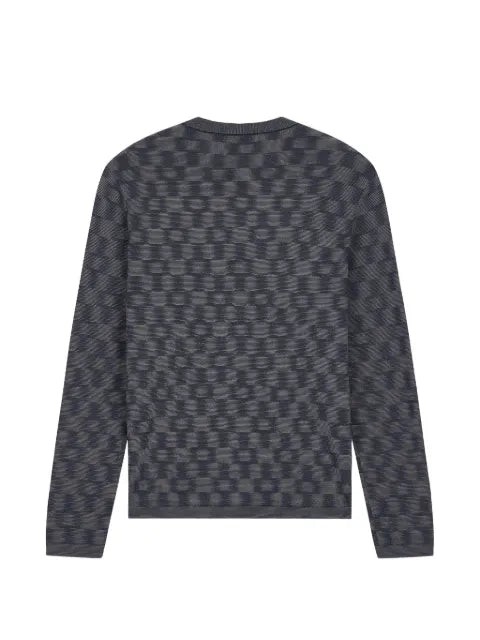Emporio Armani pattern-knit virgin wool jumper Signature Capsule