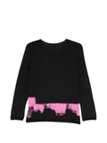 Black Comme Des Garçons spray-print sweater