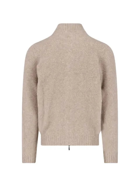 Drumohr zip-up ribbed-trim cardigan