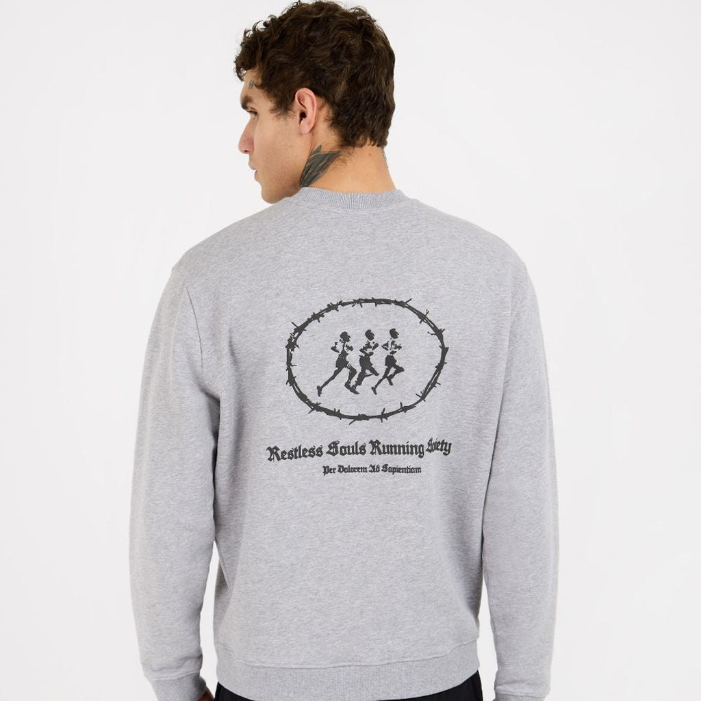 Acid Running x Percival Restless Souls Sweatshirt: Atheletic Grey