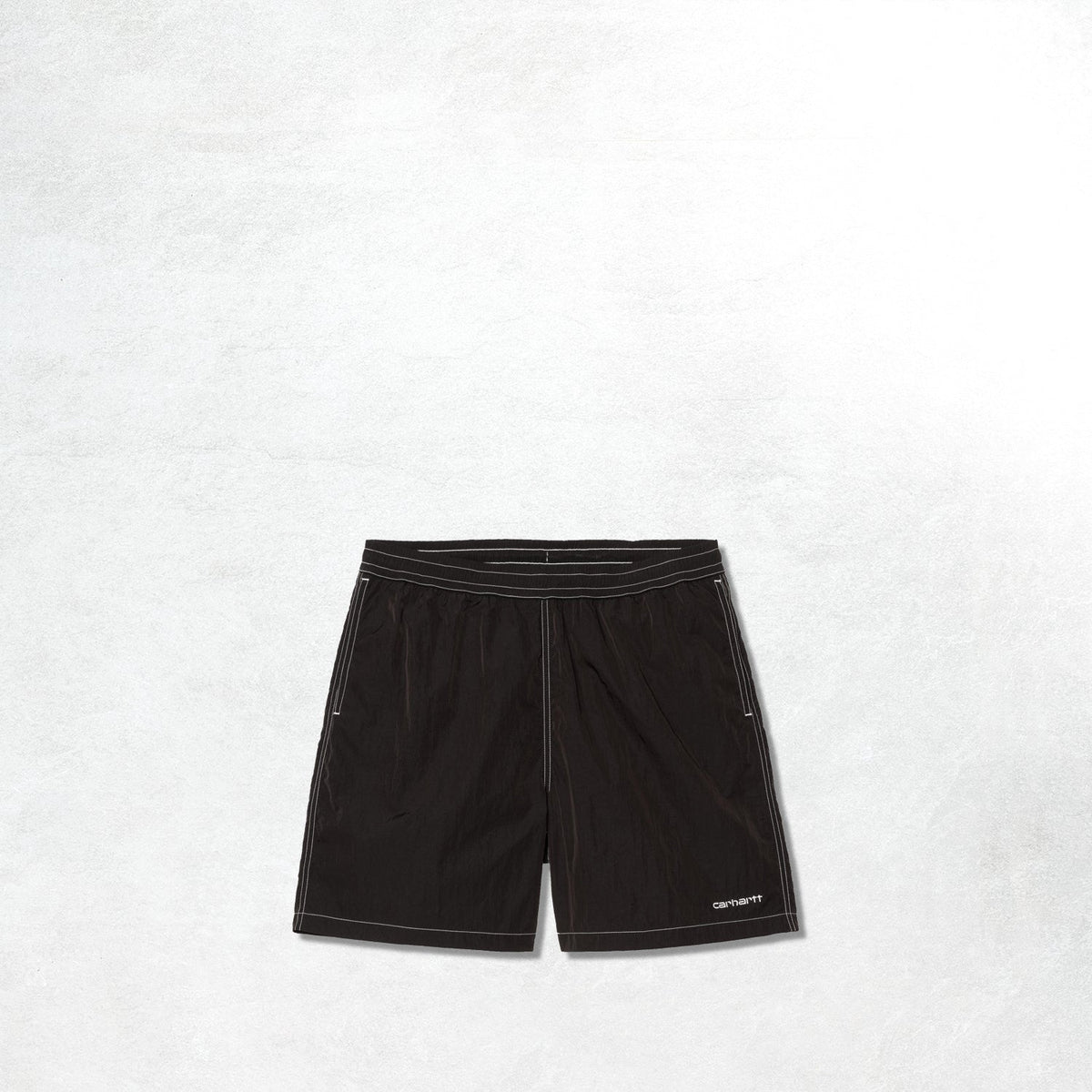 Carhartt WIP Canby Swim Trunks: Black / White