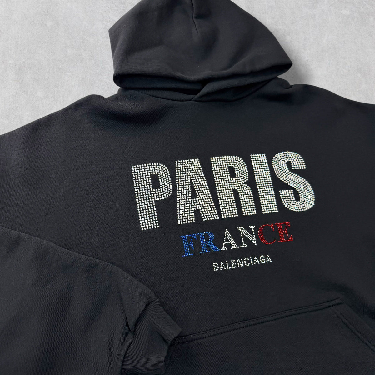 Balenciaga Paris Strass Cropped Hoodie 1 (L) Women