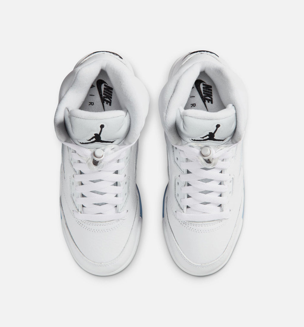 Air Jordan 5 Retro OG White Metallic Grade School – White/Black/Metallic Silver