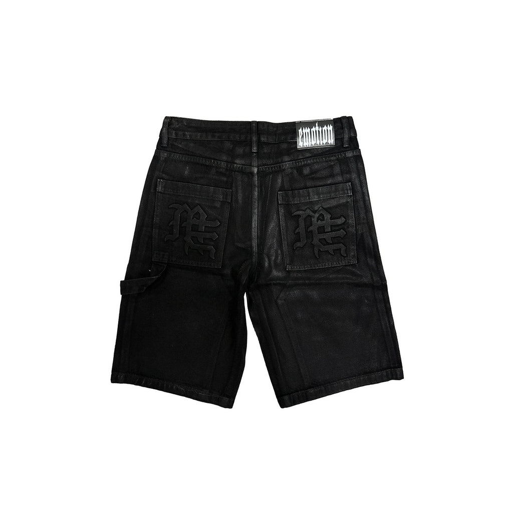 Mixed Emotion Black Logo Cargo Shorts