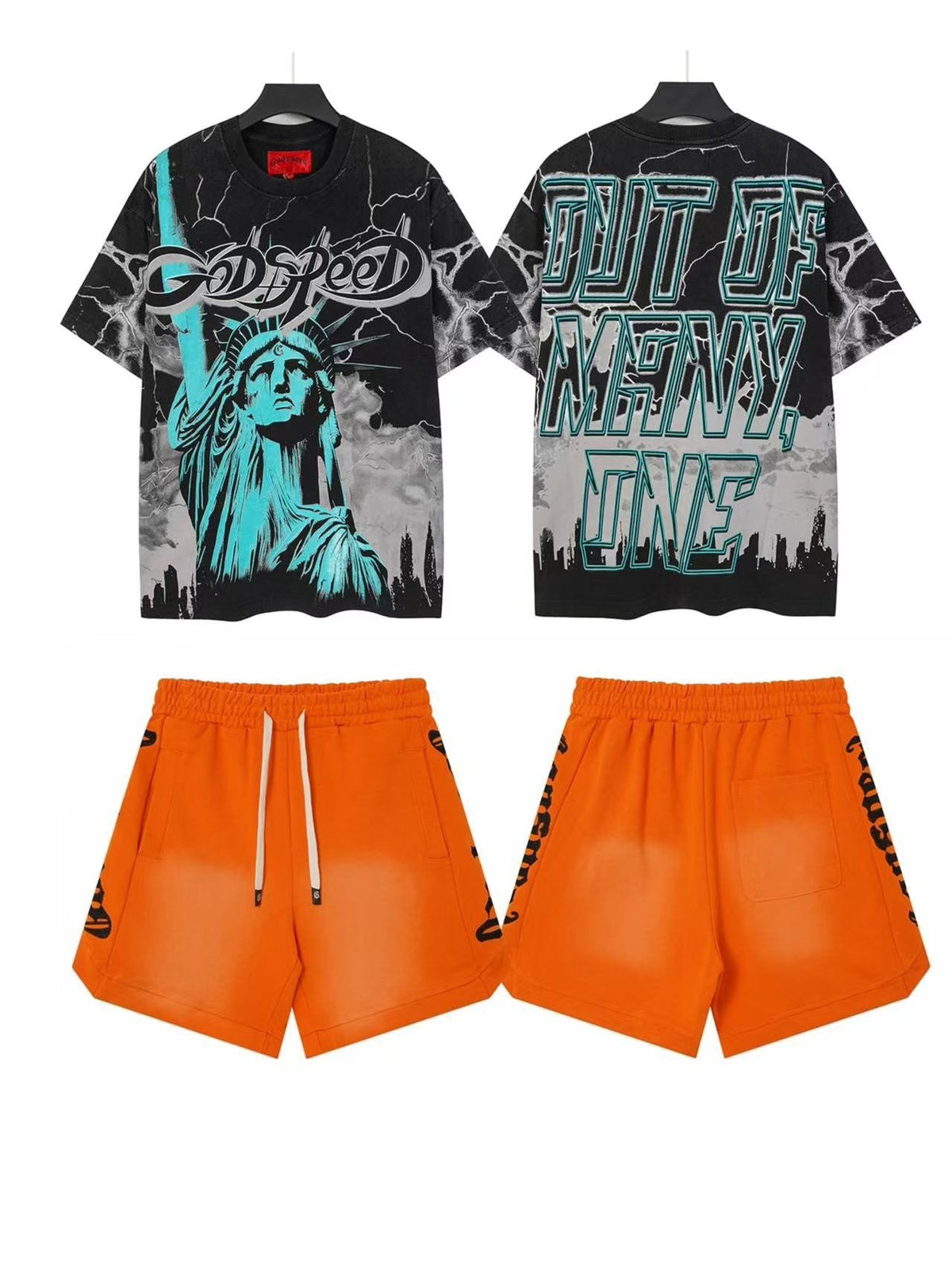 Godspeed Statue of Liberty T-Shirt & Shorts Set
