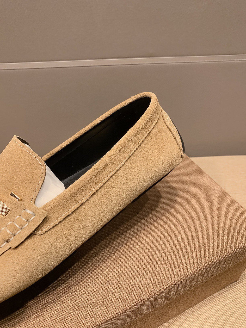Versace Tan Hardware Loafers