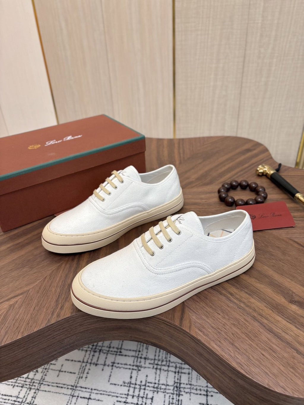 Loro Piana Low-Top Canvas Sneakers