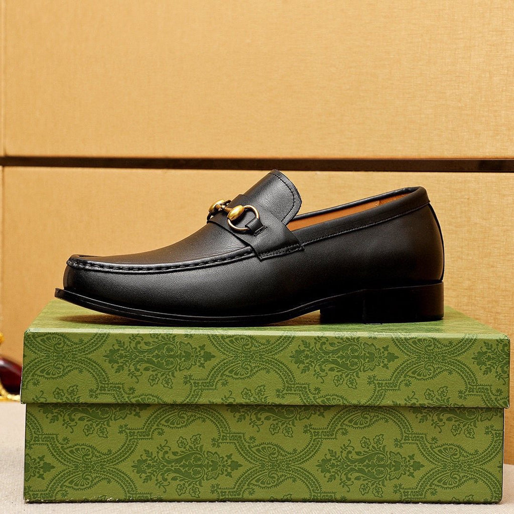 GUCCI Leather Horsebit Loafers