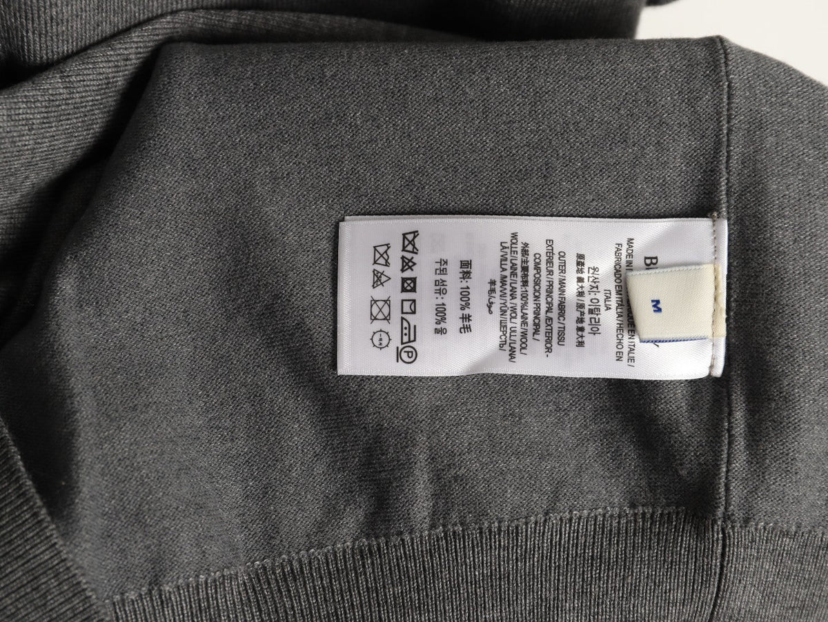 Burberry Equestrian Knight Short-Sleeve Knit Top - Gray